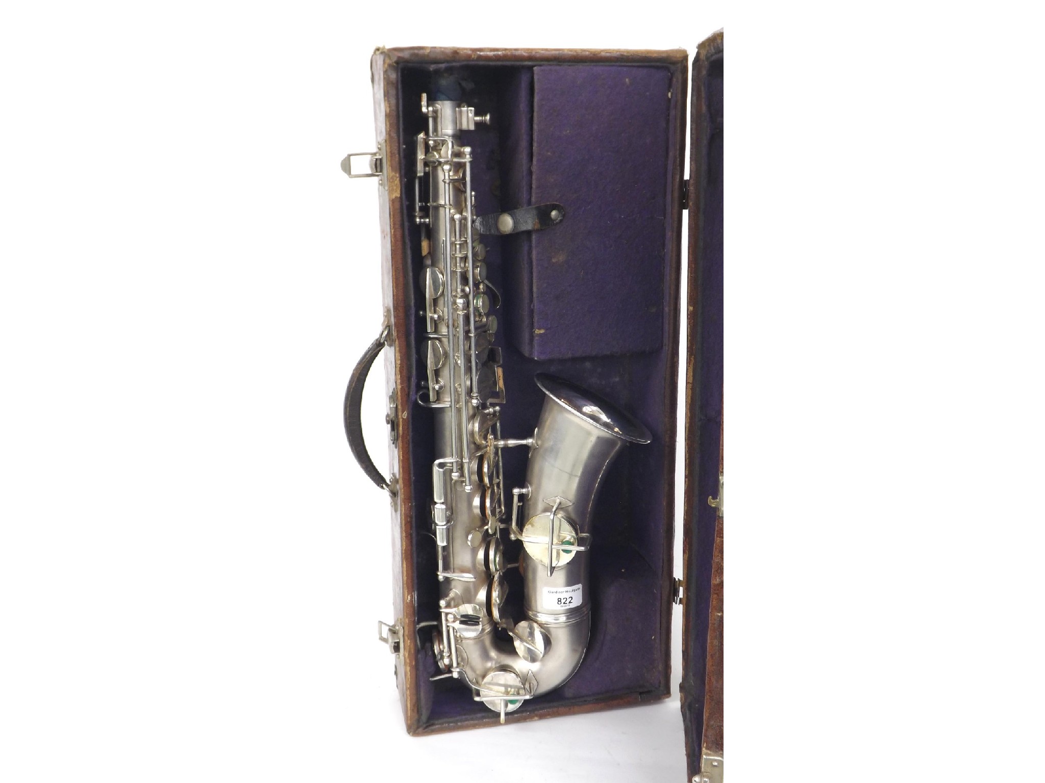 Appraisal: Kohlert Sons silver plated alto saxophone inscribed V Kohlert Sons