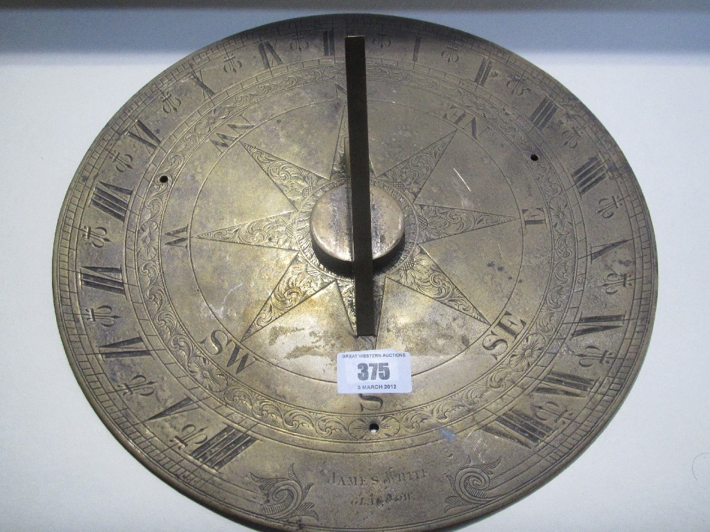 Appraisal: Brass sundial