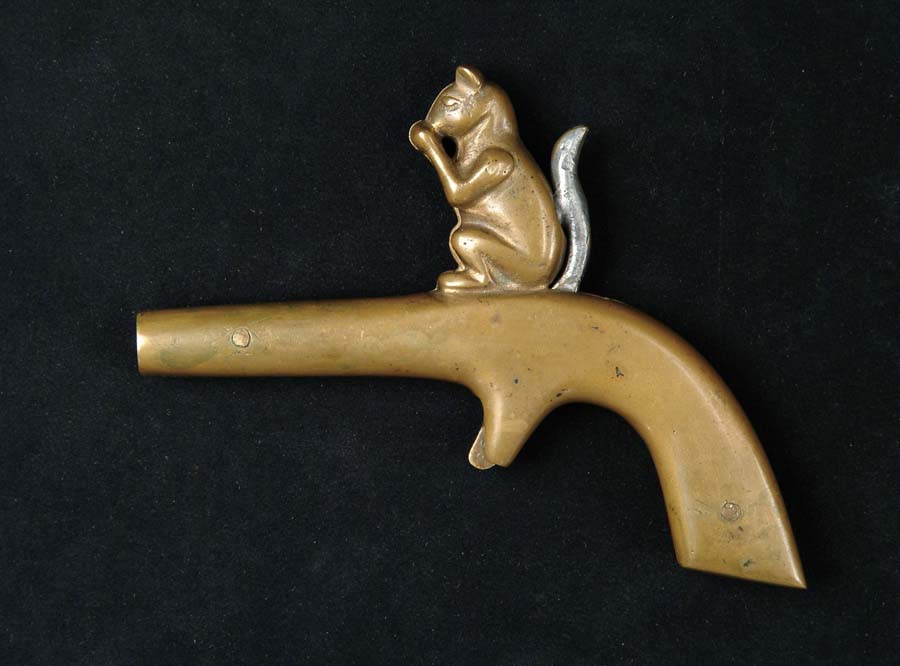 Appraisal: SQUIRREL ANIMATED TOY CAP GUN AN Maker unknown Circa Brass