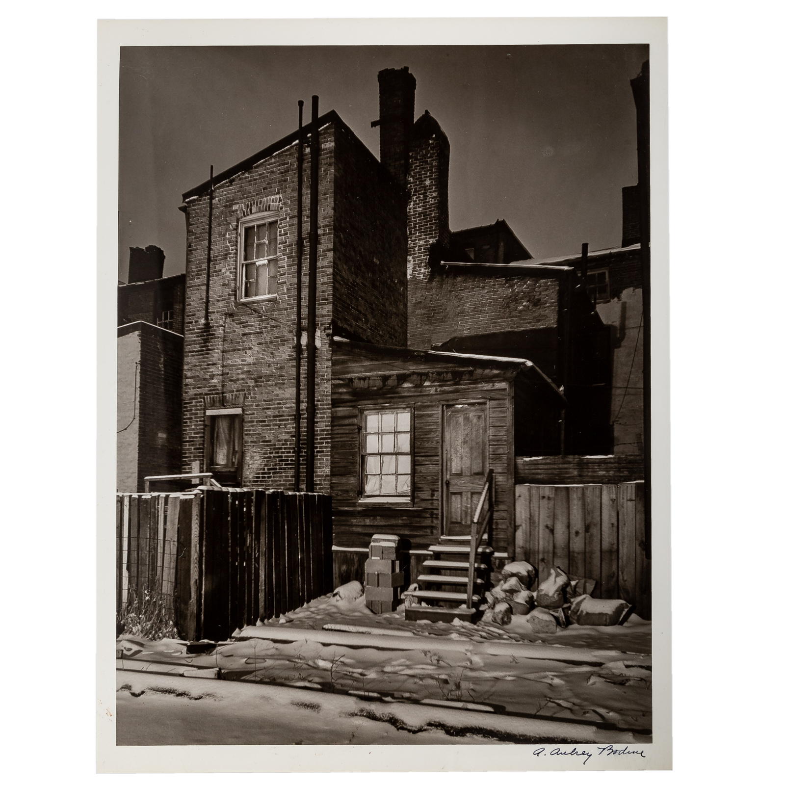 Appraisal: A AUBREY BODINE HOWARD STREET PHOTOGRAPH American - Gelatin silver