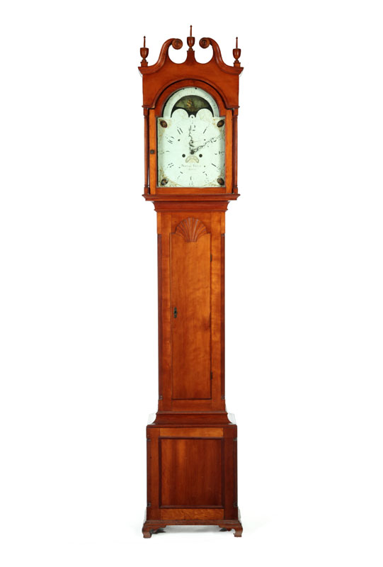 Appraisal: CHIPPENDALE TALL CASE CLOCK Nathan Gulick - Easton Pennsylvania ca