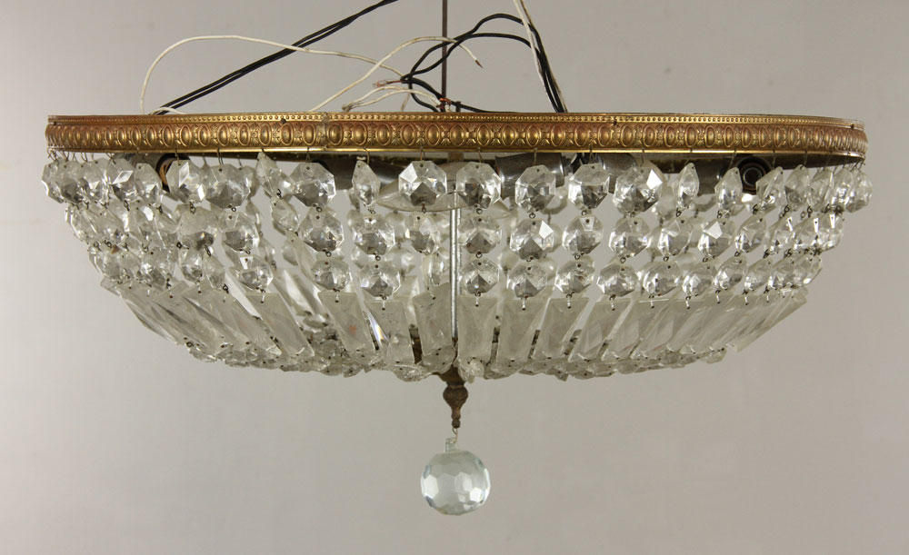 Appraisal: - French Style Crystal Chandelier French style chandelier crystal h