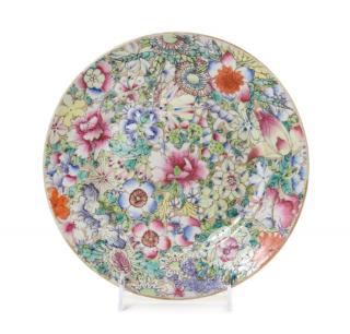 Appraisal: A Famille Rose Millefleur Porcelain Dish A Famille Rose Millefleur