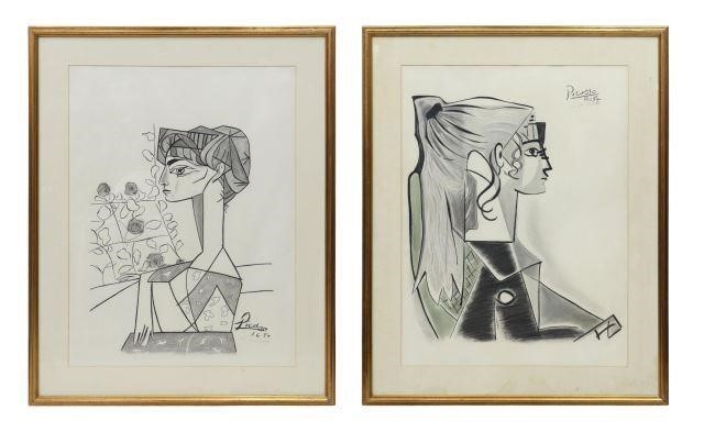 Appraisal: lot of Framed prints on paper after Pablo Picasso Spanish