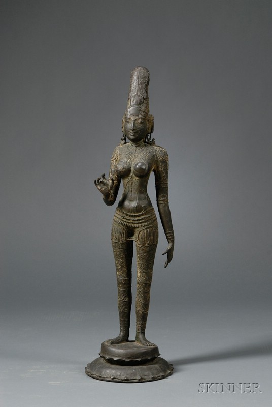 Appraisal: Standing Bronze Image Chola th century depicting a female divinity