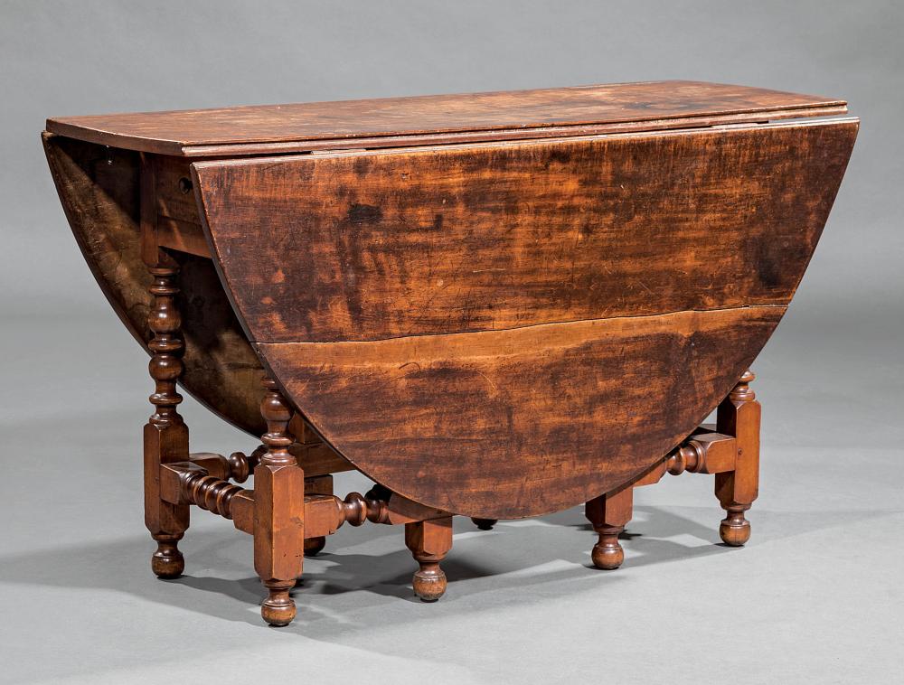 Appraisal: American or English Mixed Woods Gate Leg Table early th