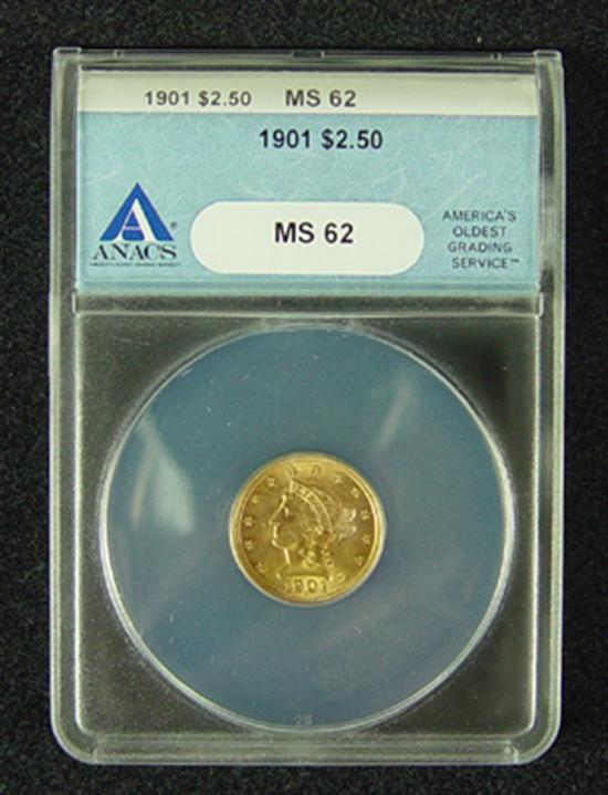 Appraisal: Liberty Gold Coin ANACS certified and graded MS