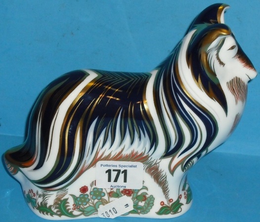 Appraisal: Royal Crown Derby Paperweight Rough Collie boxed