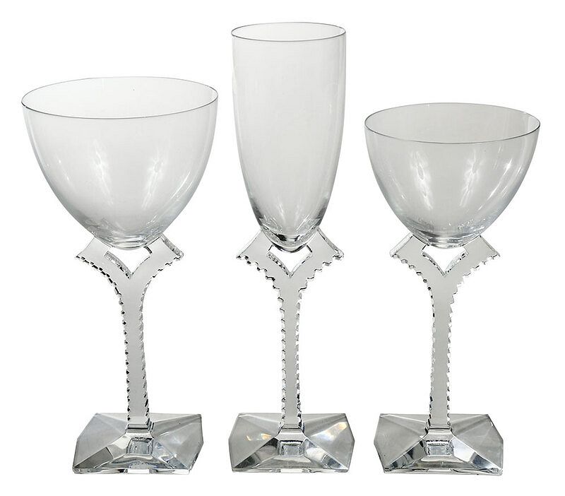 Appraisal: Piece Set of Baccarat Glass Stemware French contemporary all with