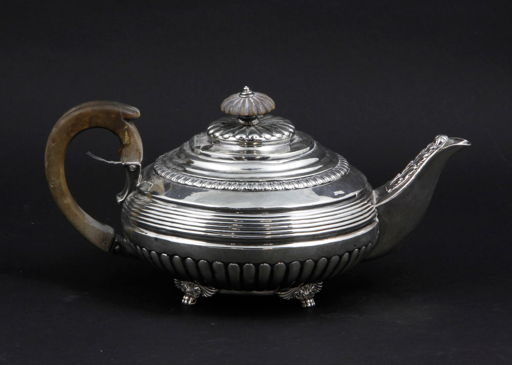 Appraisal: - William Bateman Silver Teapot William Bateman silver teapot London