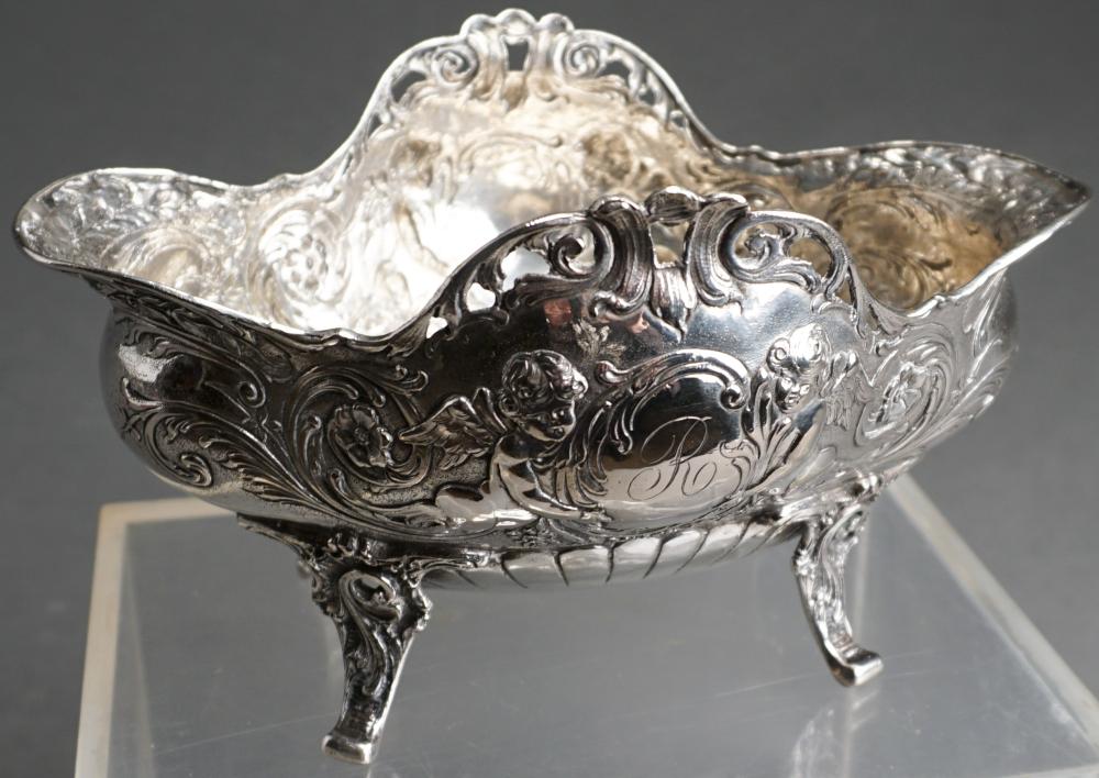 Appraisal: Rococo Style Hanau German Silver Bowl with Embossed Putti ozt