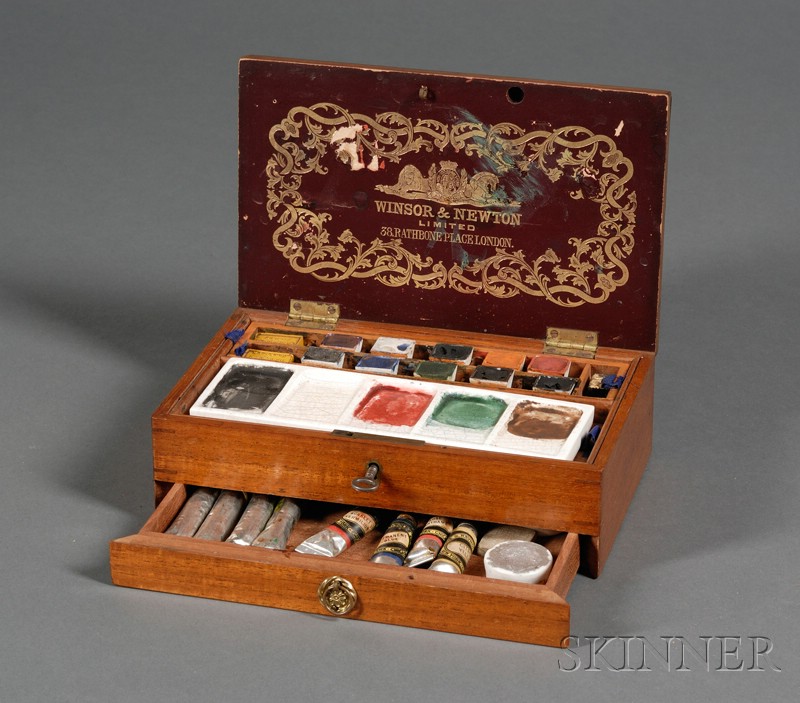 Appraisal: Cased Winsor Newton Watercolor Set London late th century with