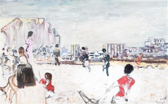 Appraisal: Alexandre Sacha Garbell French Latvian - Dimanche a Mers-les-Baines Alexandre