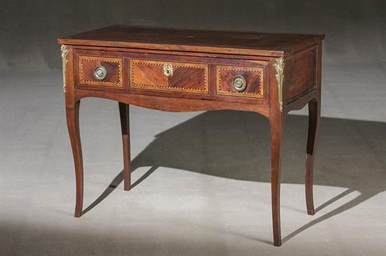 Appraisal: Continental Ormolu Mounted Rope Inlaid Parquetry Kingwood and Tulipwood Side