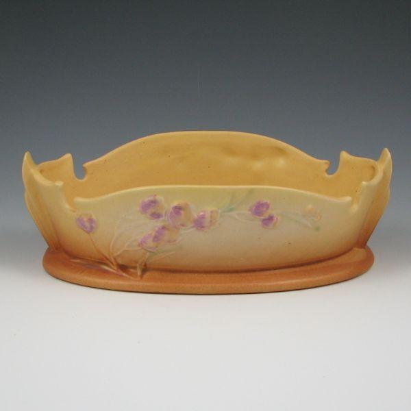 Appraisal: Roseville Ixia bowl in yellow and brown Marked Roseville -