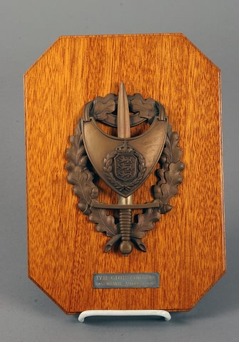 Appraisal: Pair of plaques being medal on wood plaque for the