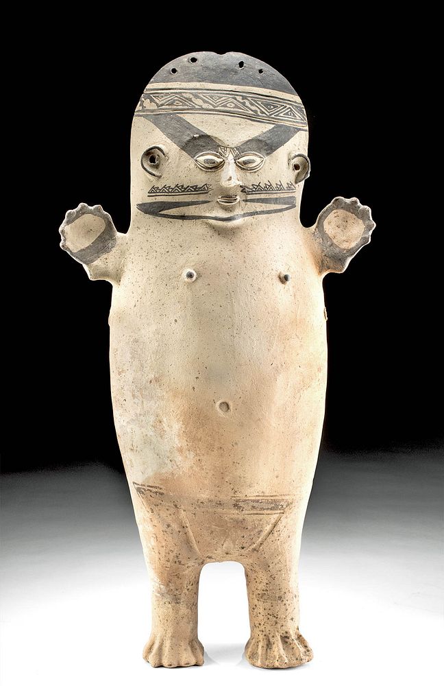 Appraisal: Tall Chancay Cuchimilco Pottery Standing Female Figure Pre-Columbian North Coast