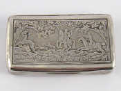 Appraisal: A th century French silver standard snuff box with reeded