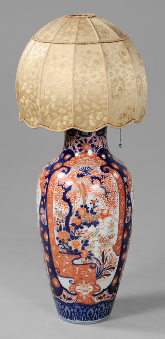 Appraisal: Imari Porcelain Floor Vase Japanese late th early th century