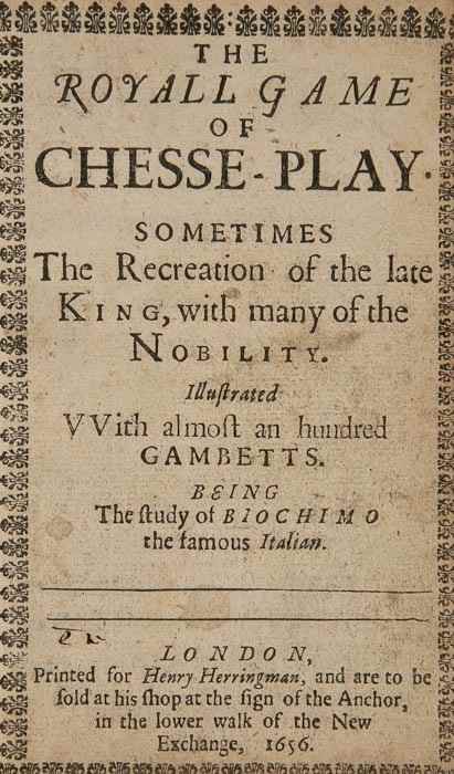 Appraisal: Gioachino Greco The Royall Game of Chesse-Play first English edition