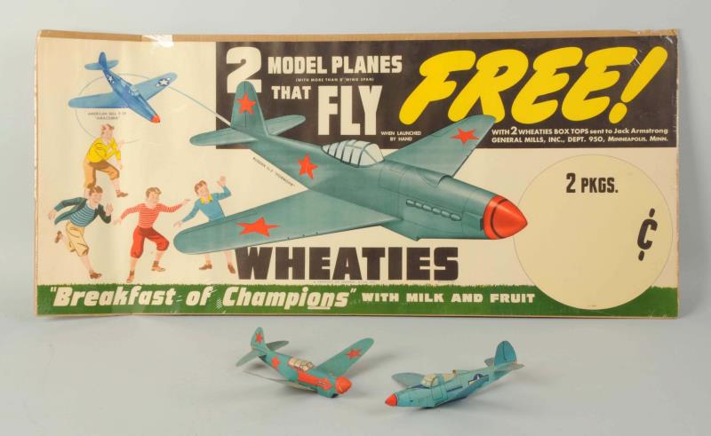 Appraisal: Wheaties Cereal Airplane Poster With Airplanes This 's era Wheaties