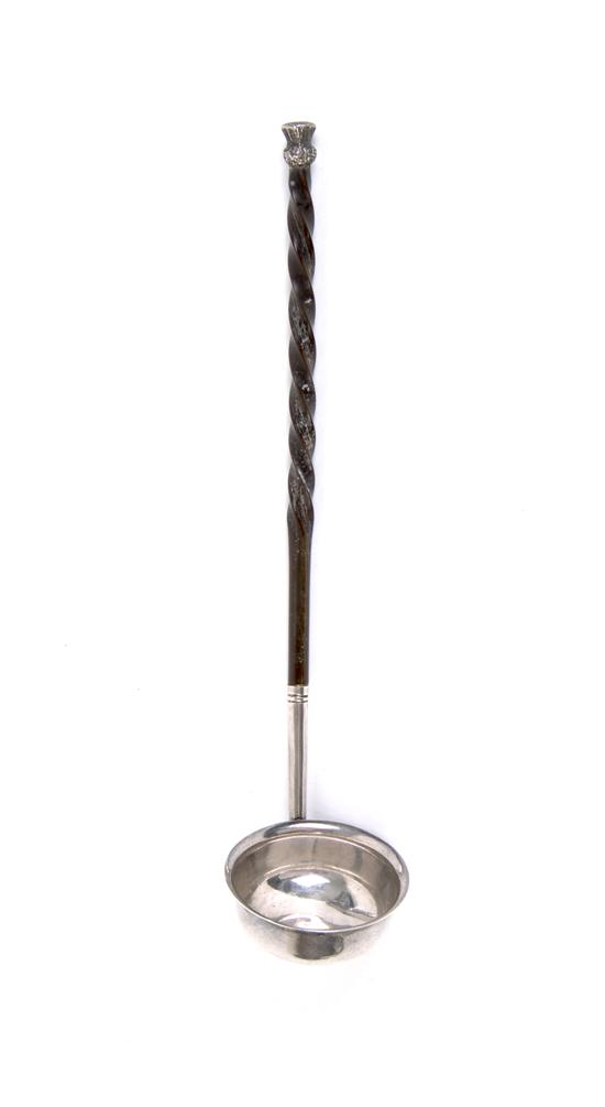 Appraisal: An English Sterling Silver Toddy Ladle London Length inches