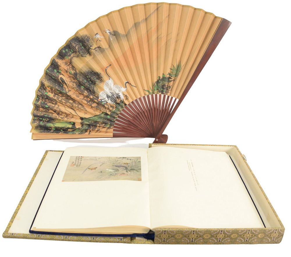 Appraisal: Two piece Oriental group to include a book with printed