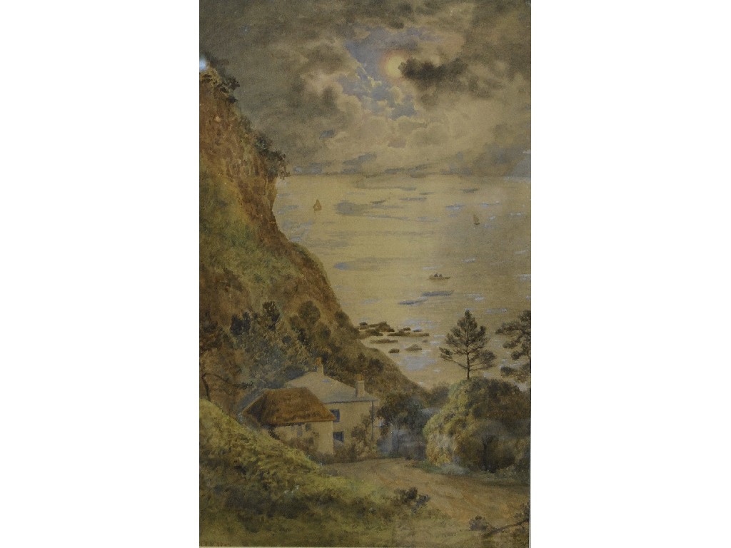 Appraisal: F Walters - 'Nr Shaldon Devon' house at foot of