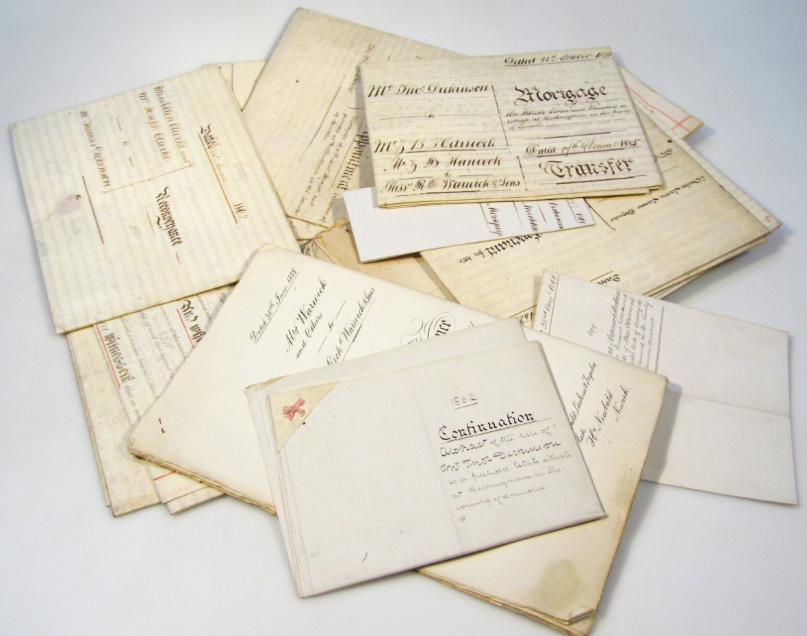 Appraisal: Various indentures and related ephemera mainly thC to include a