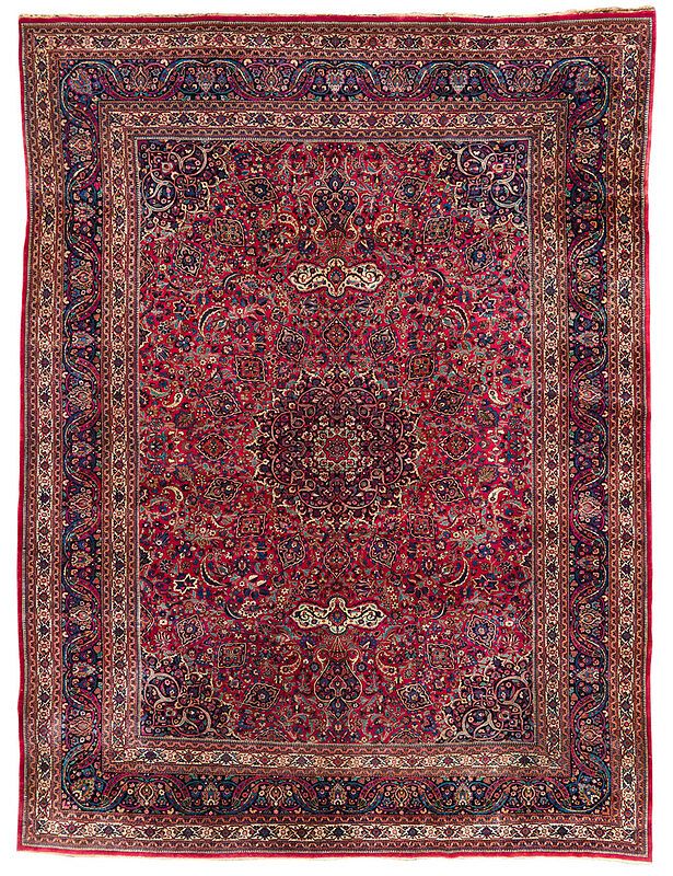 Appraisal: Kashan Carpet Persia early to mid th century red field