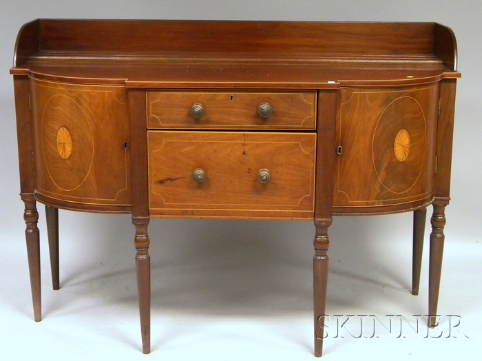 Appraisal: Federal Inlaid Mahogany Sideboard restoration overall ht lg in