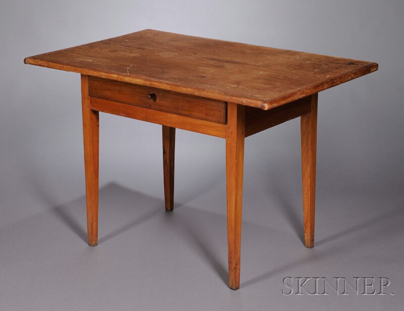 Appraisal: Shaker Birch Maple and Pine Work Table with Drawer Mt