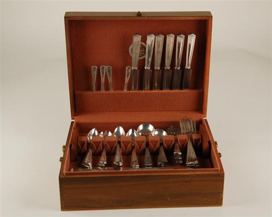 Appraisal: Eighty Four Pieces of Brandon Sterling Flatware by International to