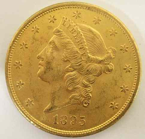 Appraisal: S Liberty double eagle twenty-dollar gold coin brilliant uncirculated