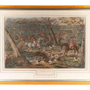 Appraisal: A Pair of Hand-Colored Engravings After Charles Hunt English -