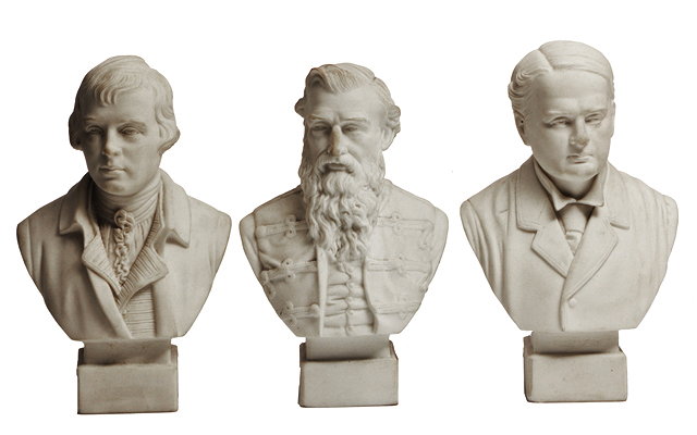 Appraisal: THREE ROBINSON LEADBEATER PARIANWARE BUSTS to include General Booth and