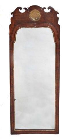 Appraisal: AN TH CENTURY PIER GLASS in a walnut frame within