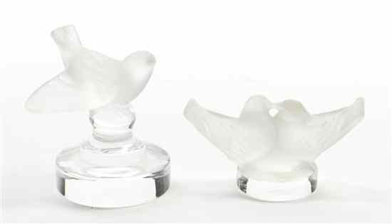 Appraisal: Two Lalique Glass Birds one of a sparrow and the