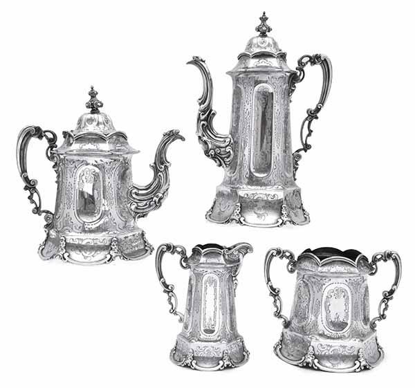 Appraisal: A VICTORIAN FOUR PIECE STERLING SILVER TEA AND COFFEE SERVICEMAKER'S