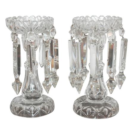 Appraisal: Pair of Cut Glass Lustres Estimate nbsp nbsp nbsp -