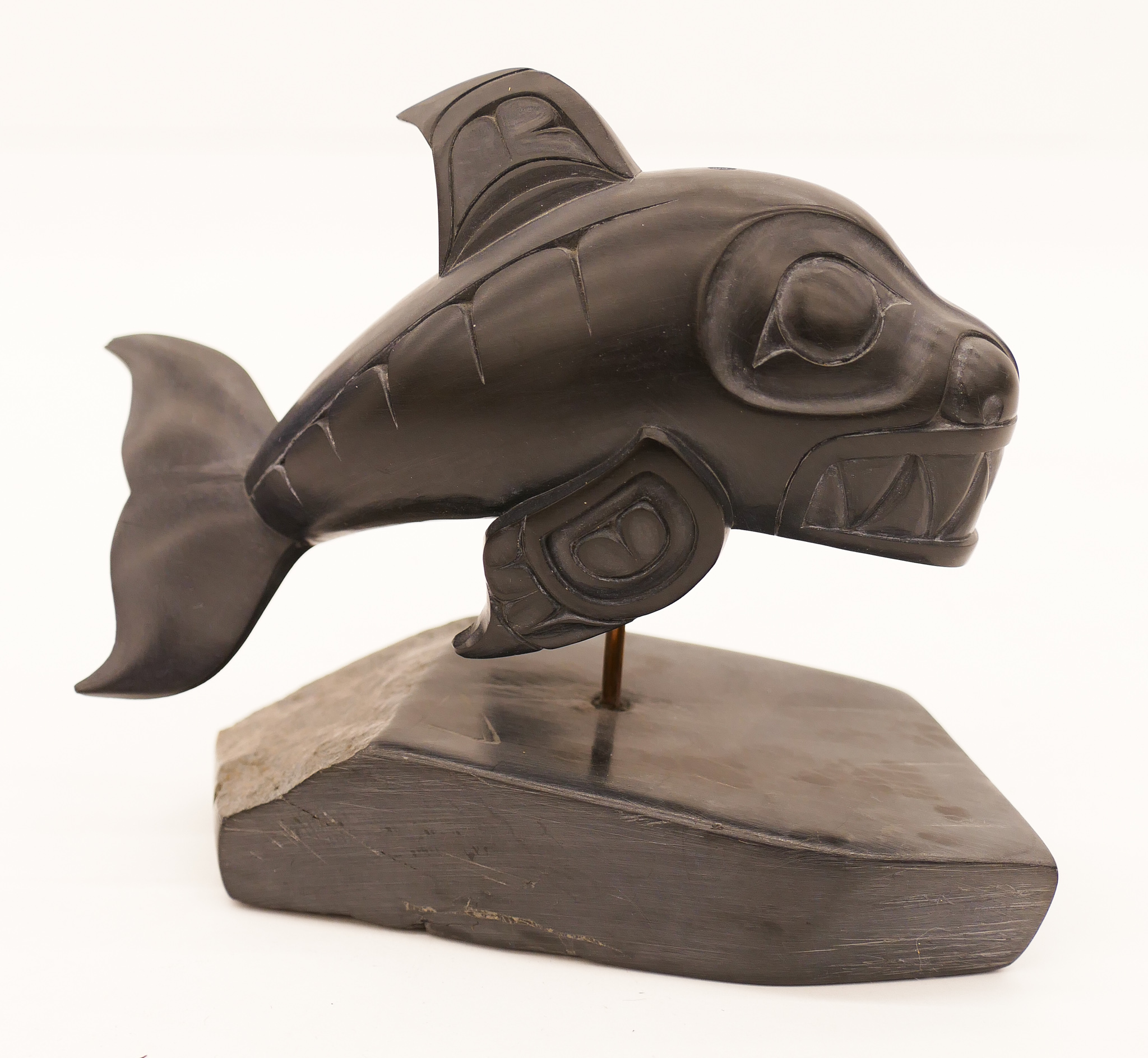 Appraisal: Gary Minaker Russ b Haida ''Killer Whale'' Argillite Model ''x