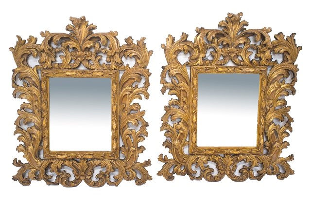 Appraisal: A pair of th century Italian Baroque Revival gilt framed