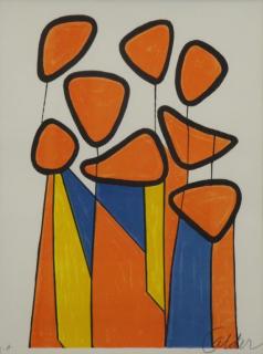 Appraisal: CALDER Alexander Color Lithograph Untitled Pencil signed lower right inscribed