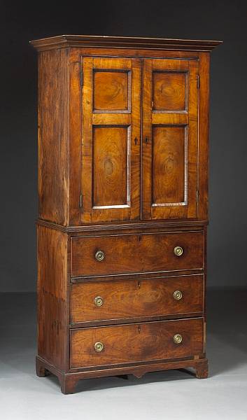 Appraisal: A George III mahogany secretary cabinet late th early th