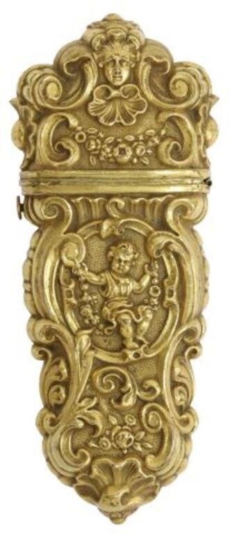 Appraisal: French Rococo style cased scent perfume bottle th c gilt