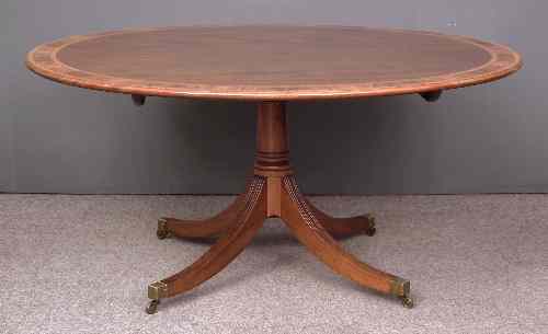 Appraisal: A modern mahogany circular dining table of George III design