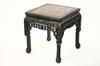 Appraisal: TABLE - Circa Chinese carved end table with inlaid marble