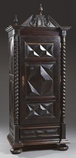 Appraisal: French Louis XIII Style Carved Walnut Bonnetiere th c with