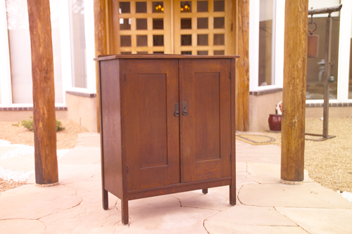 Appraisal: L AND J G STICKLEY Wardrobe with two paneled doors