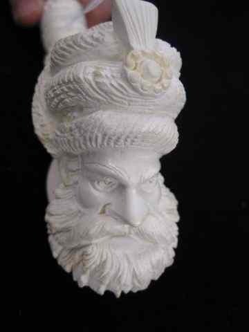 Appraisal: Meerschaum Carved Figural Pipe Turkish man '' long excellent